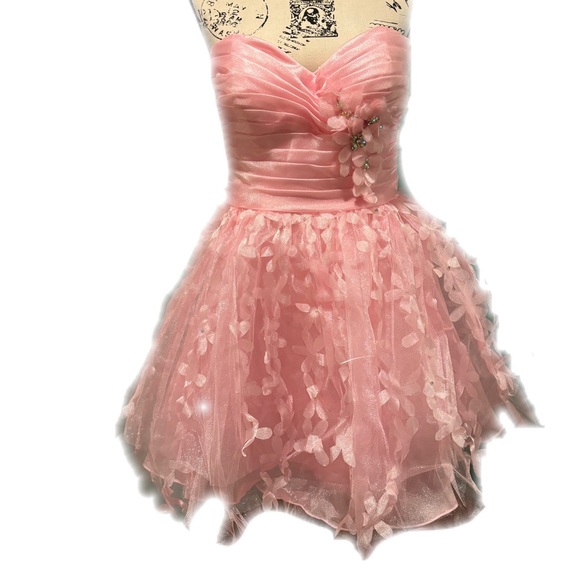 Homecoming / Prom Pink Dress Vintage 90s y2k B’ Dazzle size 10